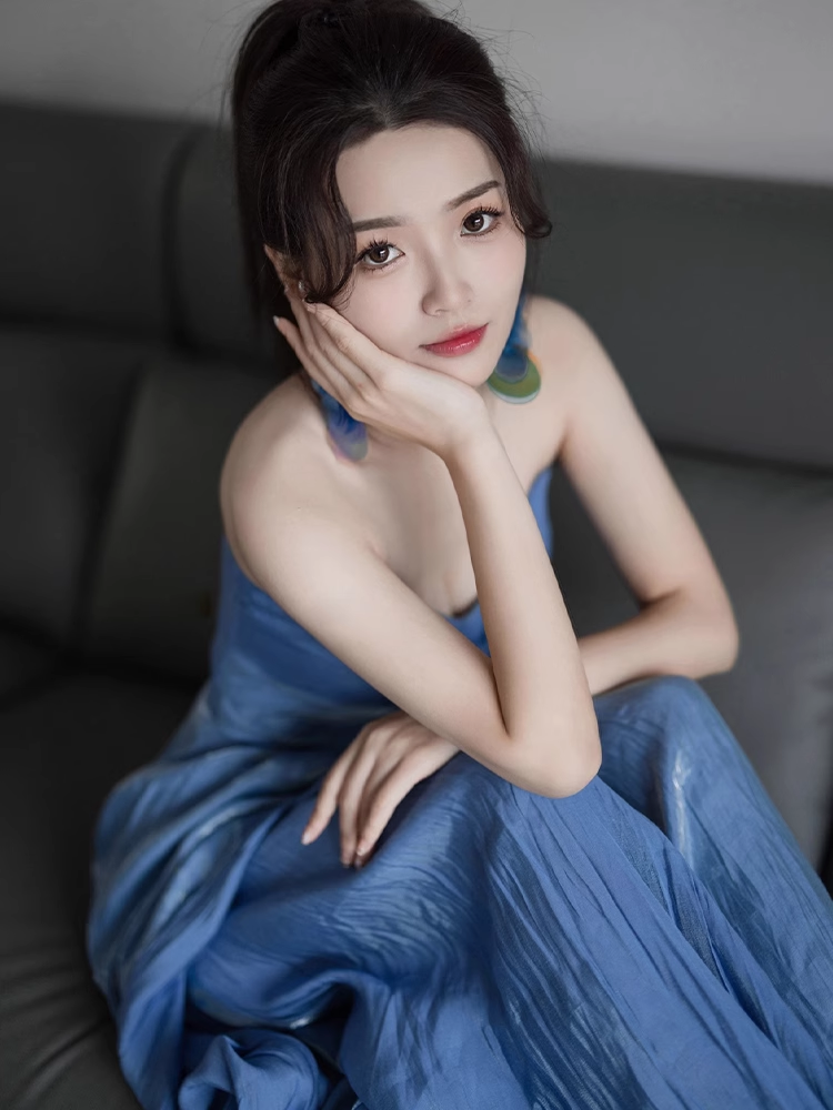 - blue sweetheart dress GEU1457