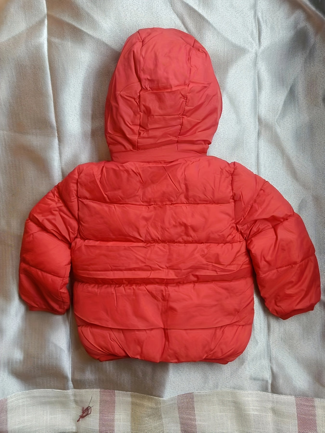 Kid's Fleece Lining Padded Jacket With Detachable Hood, Warm Zip Up Coat, Boy's Clothes For Winter Outdoor, As Gift