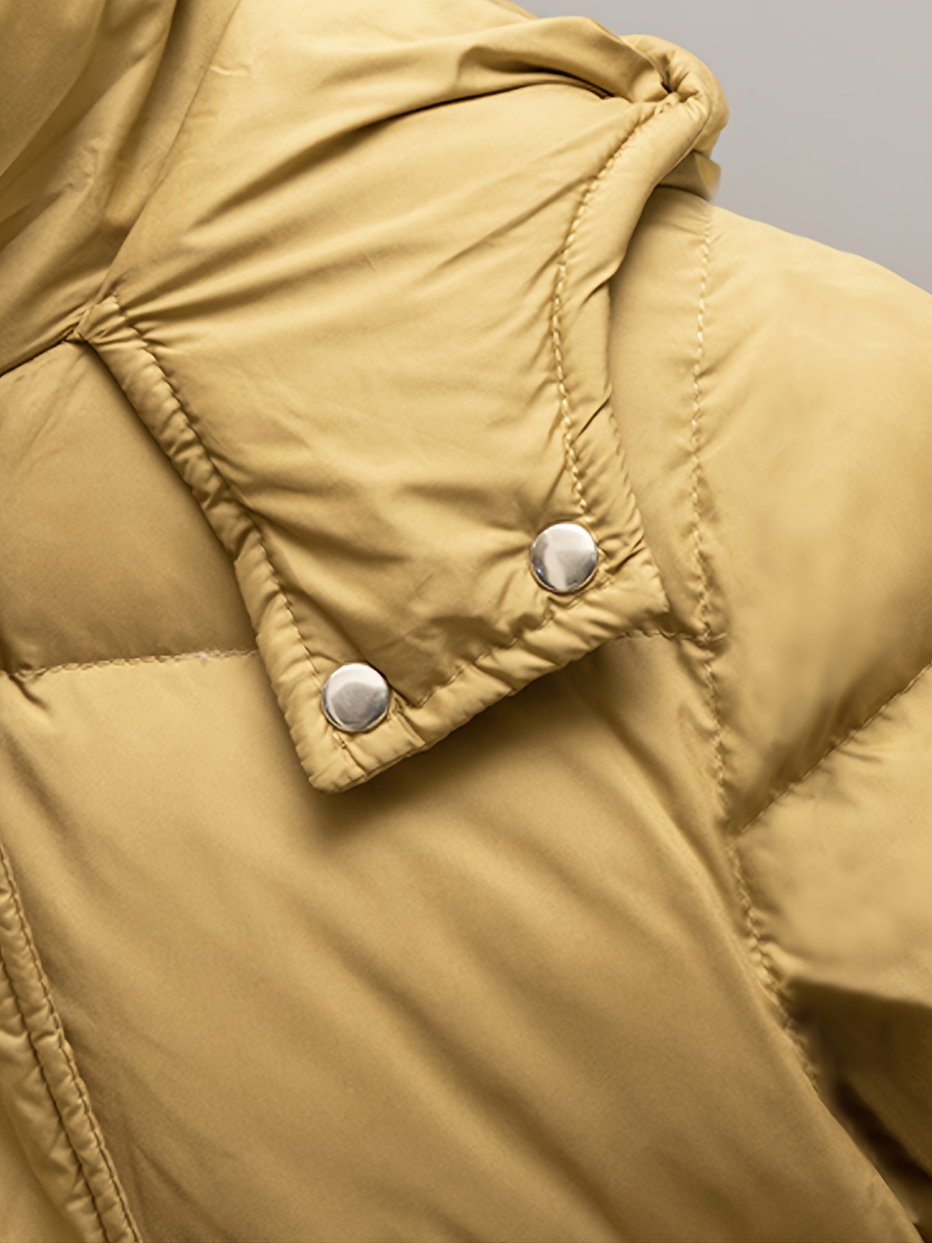 Cozy Winter Hooded Jacket for Boys - Soft Cotton-Padded, Solid Color, Stand Collar, Warm Zip-Up Coat, Perfect for Outdoor Play, Ideal Gift for Kids