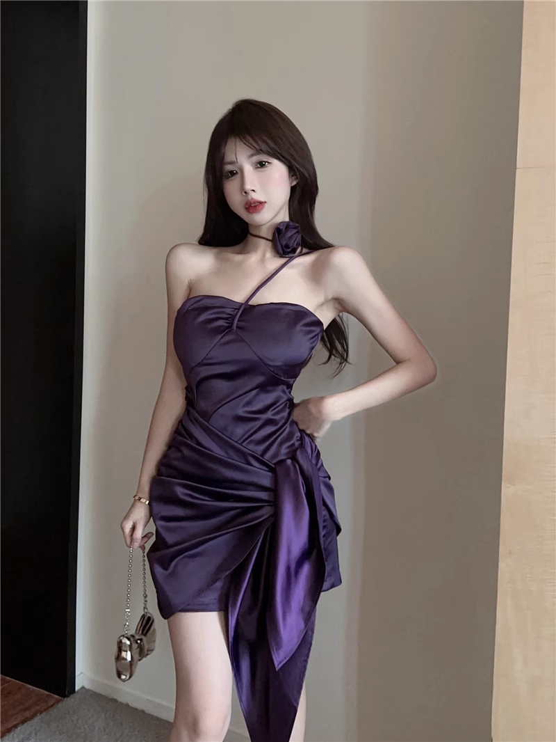 - Sexy Purple Party Dress GEU1228