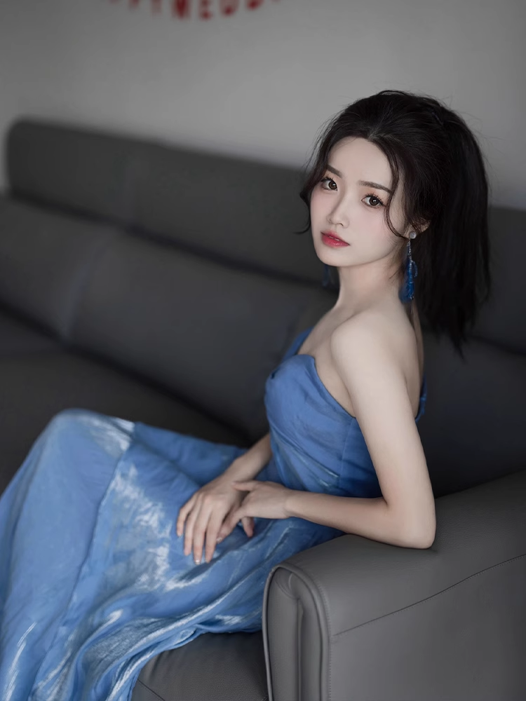 - blue sweetheart dress GEU1457