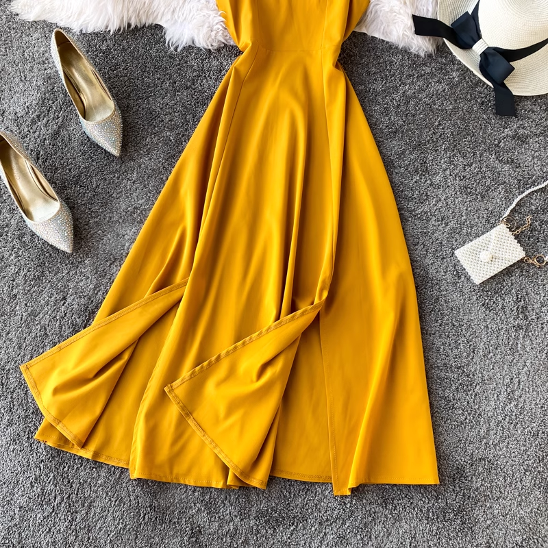 - Sexy A-line Backless Beach Dress GEU591