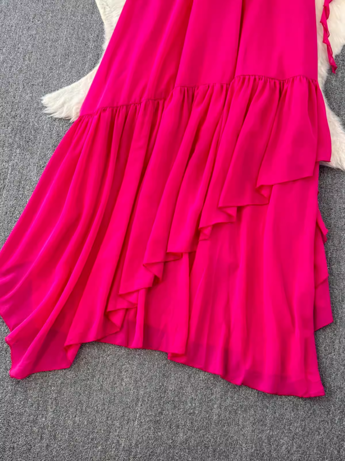 - ruffled irregular dress GEU1422