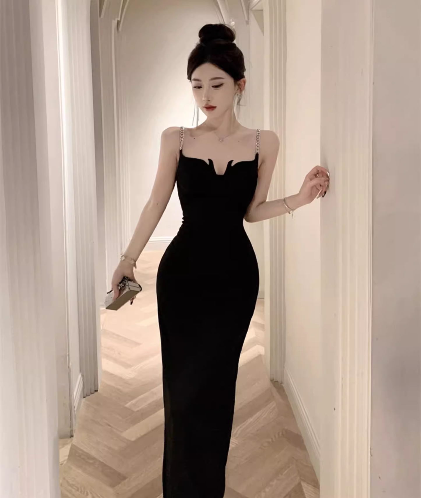 - Sexy Black Bodycon Dress GEU1248