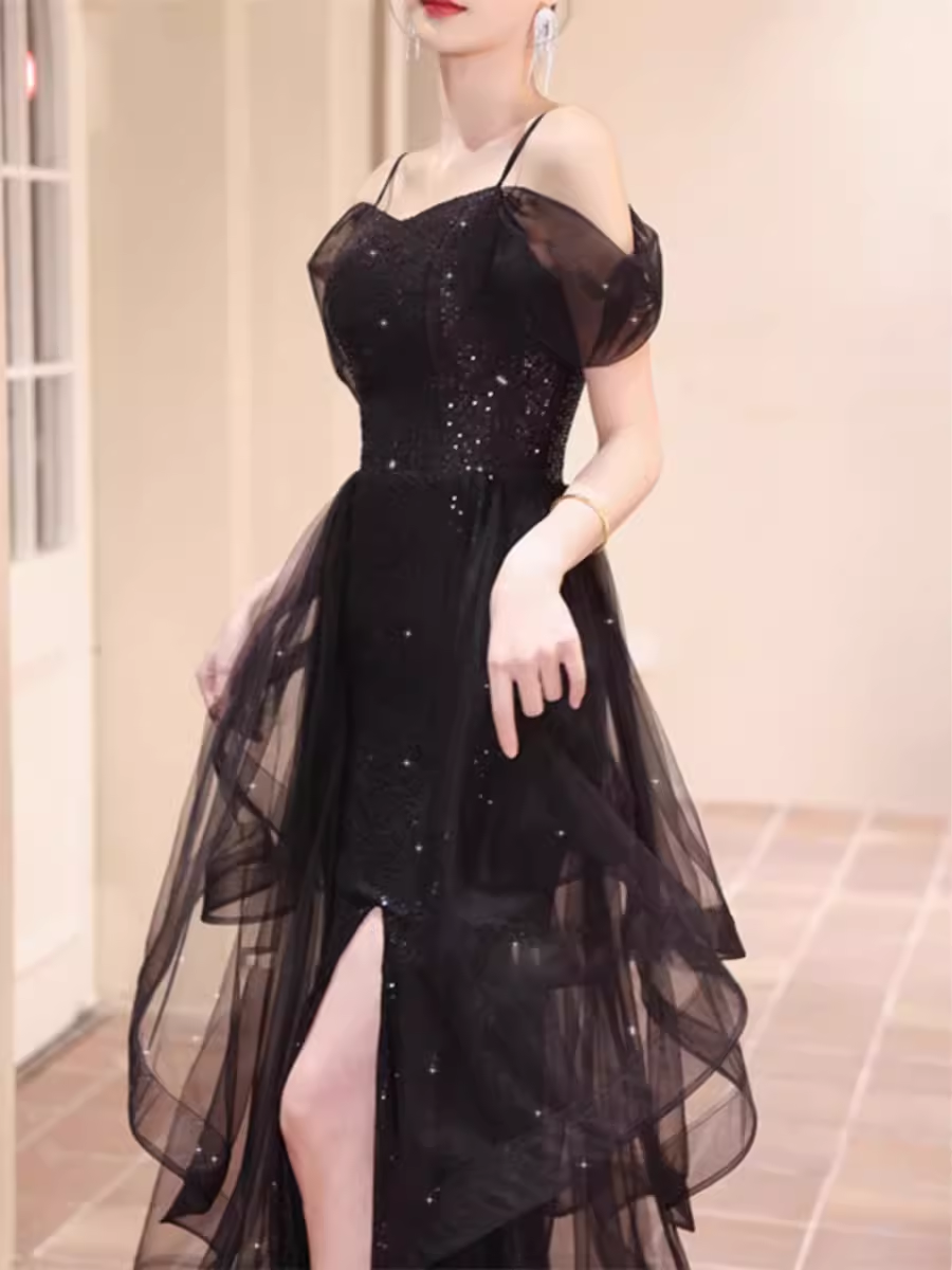 - Black A-line Dress GEU1483