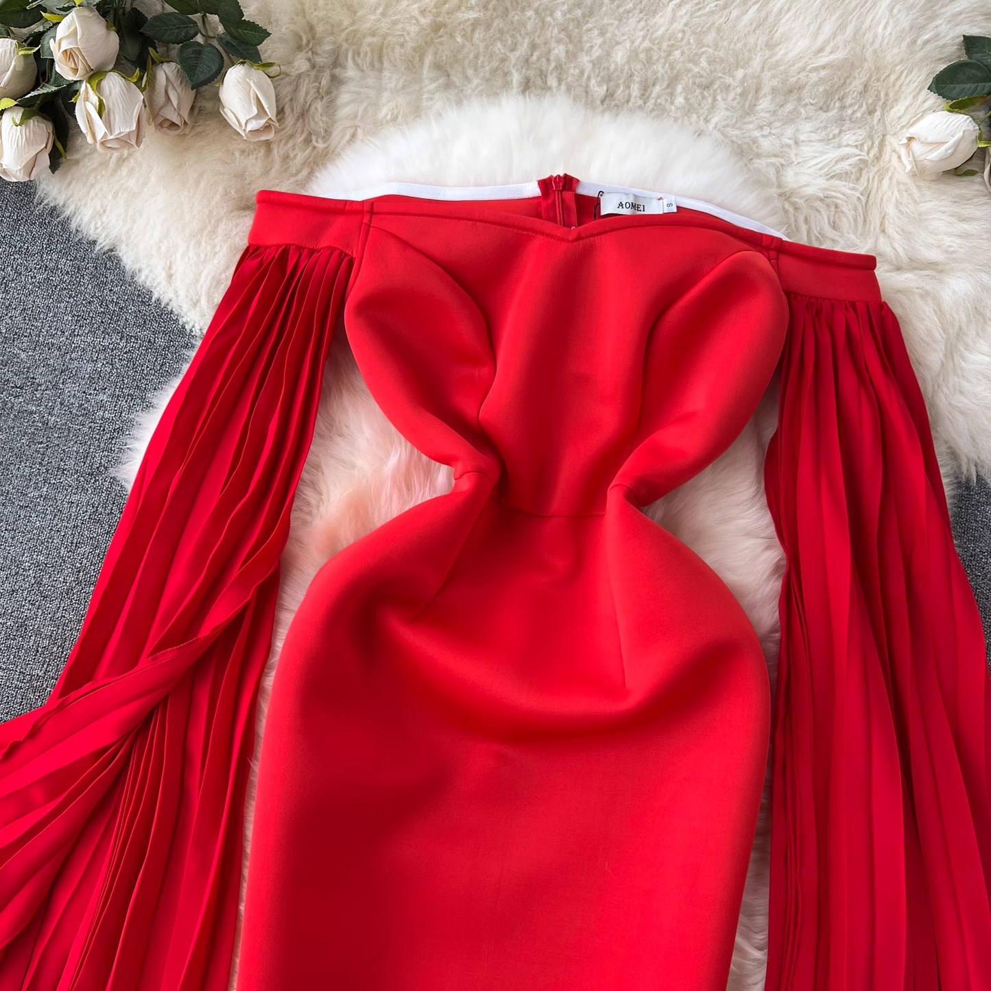 - Off The Shoulder Red Party Dress GEU810