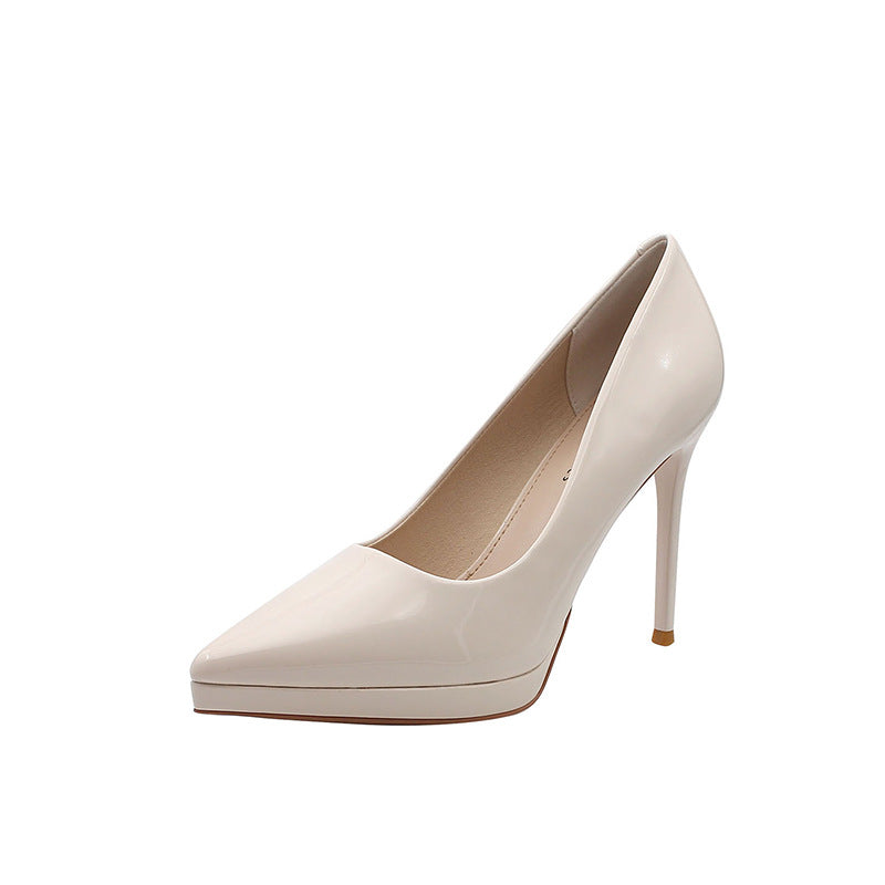 2025 1088A custom model catwalk high heels women's pointed waterproof table 10.5CM thin heel shallow mouth temperament women's single shoes