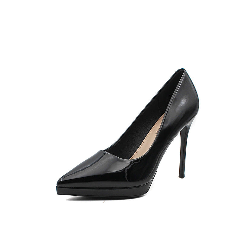 2025 1088A custom model catwalk high heels women's pointed waterproof table 10.5CM thin heel shallow mouth temperament women's single shoes