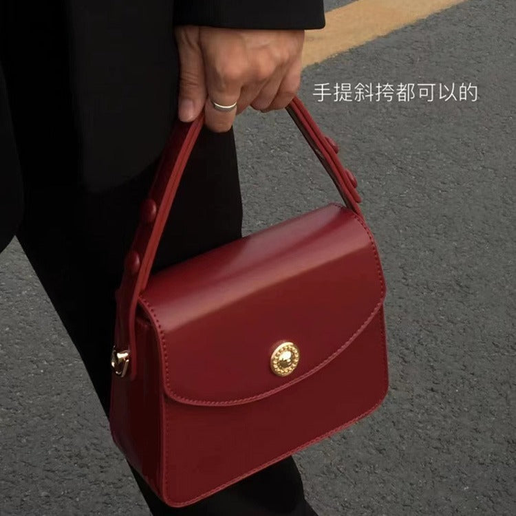 VMTVR 2025 Retro small square bag 2025 spring and summer new high-end handbag niche design messenger bag women's underarm bag