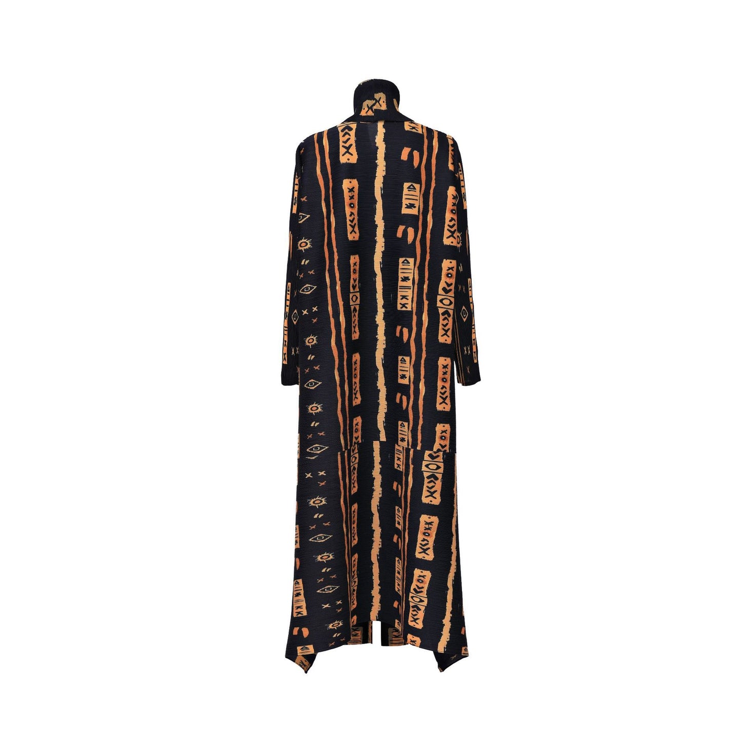 2025 Dubai robe women's new high-end large-size loose-print long-sleeved cardigan trench coat tide