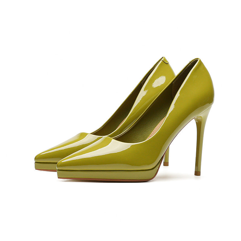 2025 1088A custom model catwalk high heels women's pointed waterproof table 10.5CM thin heel shallow mouth temperament women's single shoes