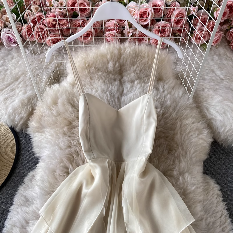 - chic A-line chiffon beach dress GEU594