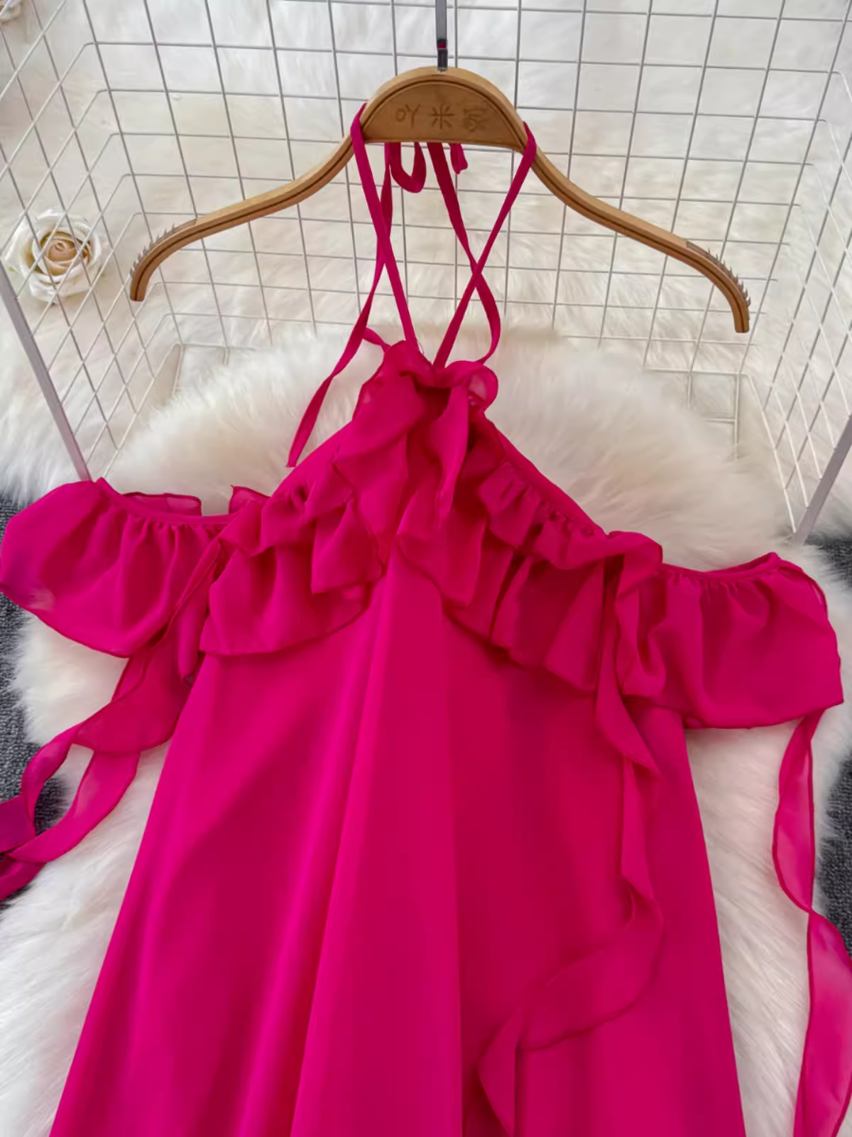 - ruffled irregular dress GEU1422