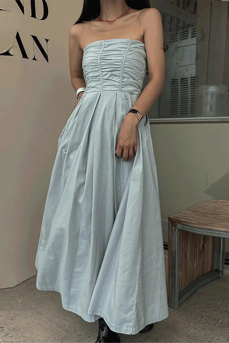 vmtvr - New Backless Long Dress Women Elegant Sleeveless Strapless Party Dress Summer Holiday Wear