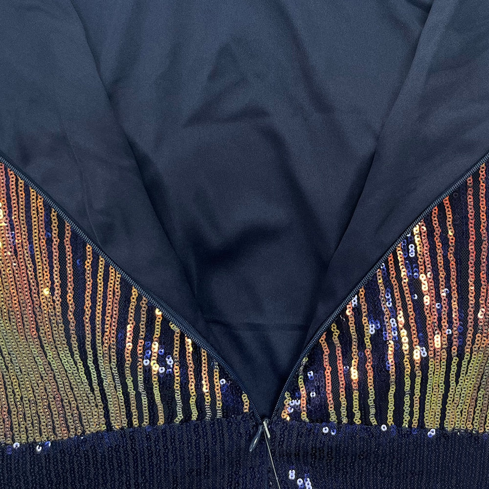 Sleeveless O-neck Evening Party Dress Shinning Sequins Mermaid Prom Gowns Elegant Slim Robe De Soriee Women Full Dress 2023 New