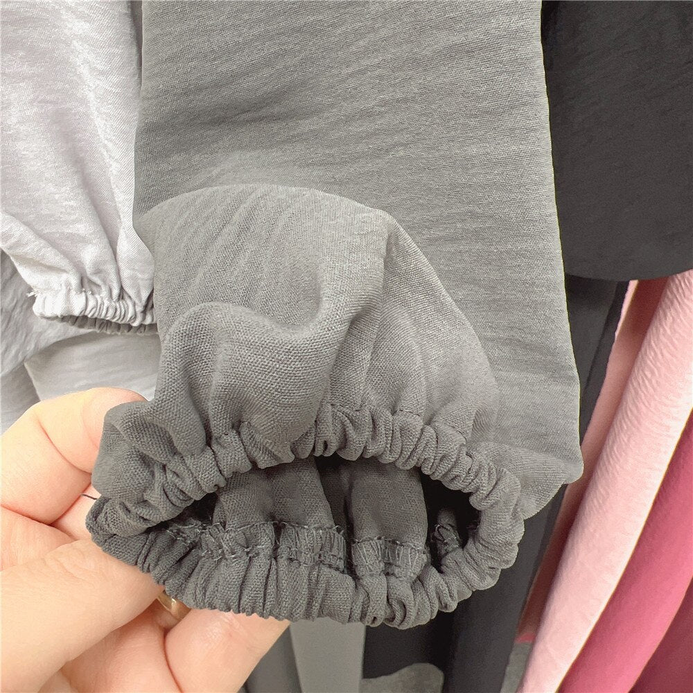 vmtvr Plain Abaya Muslim Long Dress for Women Ramadan Eid Balloon Sleeve Islamic Jilbab African Dresses Dubai Turkish Modesty Kaftan