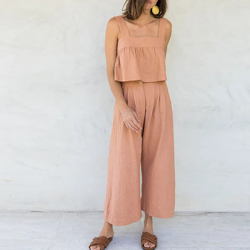 vmtvr Summer Cotton Linen Tops Square Collar Sleeveless Casual Vintage Sexy Streetwear Holiday Beach For Women Camisole Tank Top