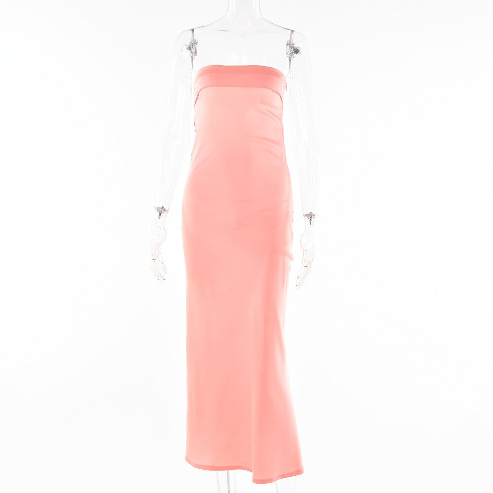 vmtvr Fashion Summer Women's Outfits Casual Backless Strapless Long Evening Dresses Elegant Female Wedding Party White Vestidos