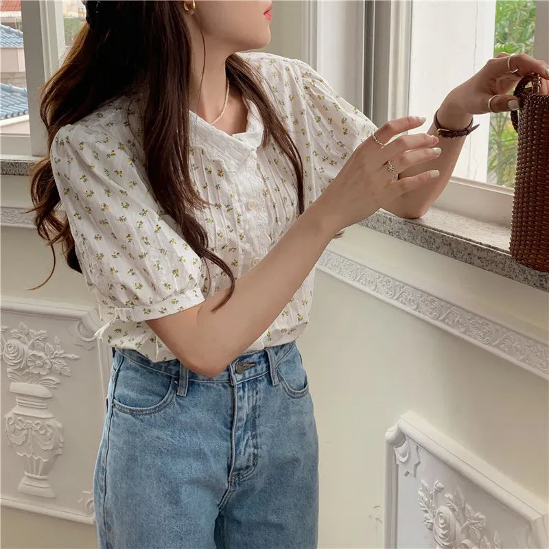 vmtvr Spring Shirt Female Women Blouse Summer Women Blouses Maxi Blusas Casual Elegant Vintage Short Sleeve Cotton Oversize Loose