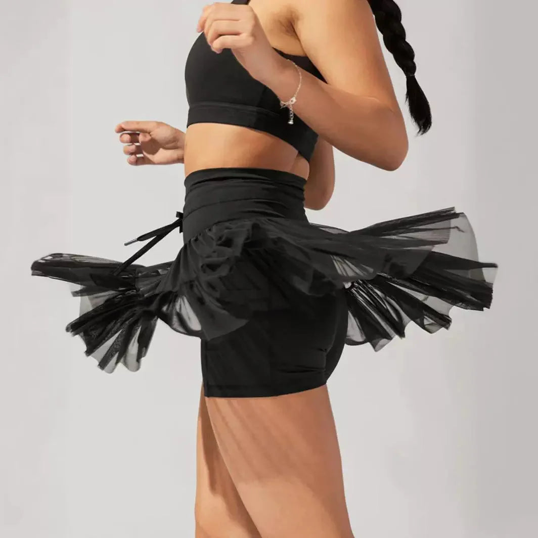 vmtvr Women's Elastic High Waist Pleated Skirt Spring and Summer Women's Casual Imitation Walking Light Waist Tied Pocket Beach Skirt