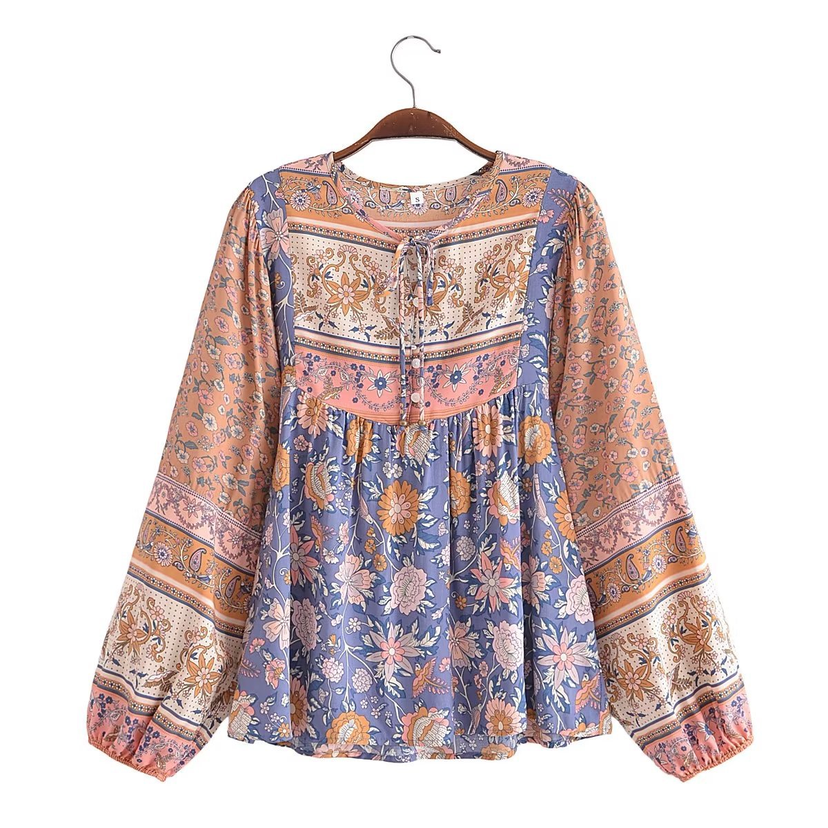 vmtvr - Two Pieces Dress Sets Flower Shirt and Skirts Boho Matching Sets Fashion Mujer Maxi Dress Printing Ensemble Femme 2 Pièces