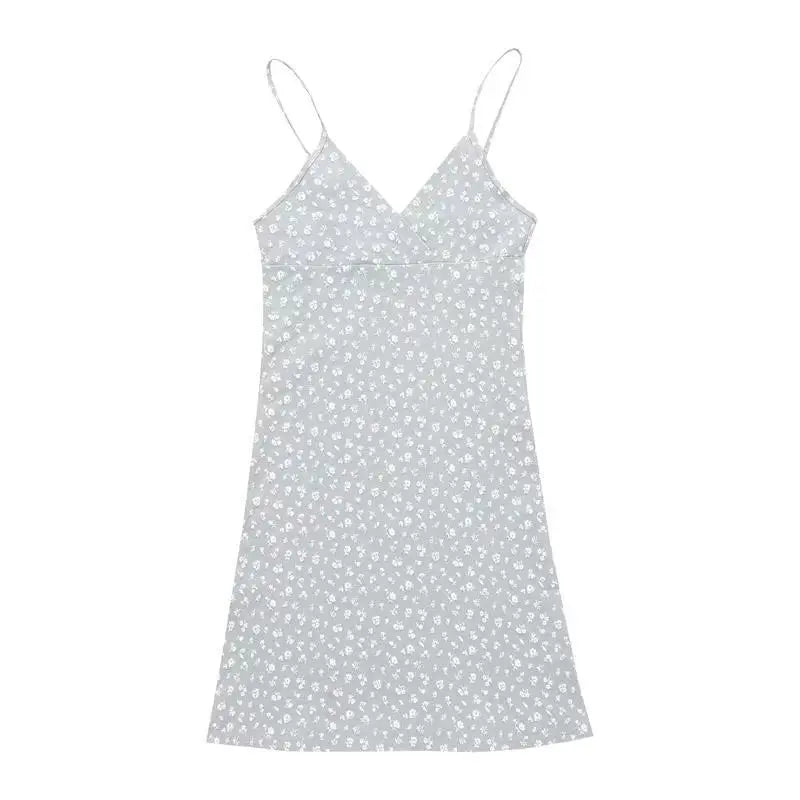 Women's Bodycon White Dress Summer 2024 Vintage Print V-neck Halter Floral Maxi Puss Sexy Backless Vestidos Casual Elegant Y2k