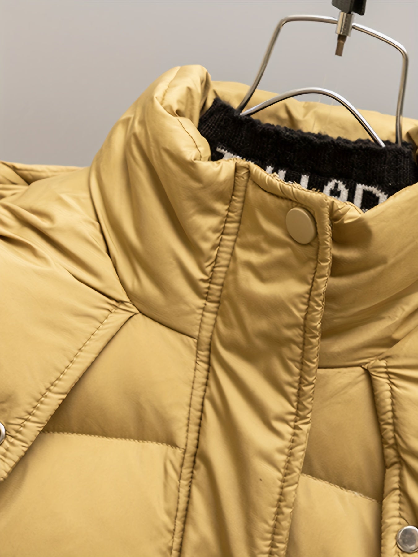 Cozy Winter Hooded Jacket for Boys - Soft Cotton-Padded, Solid Color, Stand Collar, Warm Zip-Up Coat, Perfect for Outdoor Play, Ideal Gift for Kids