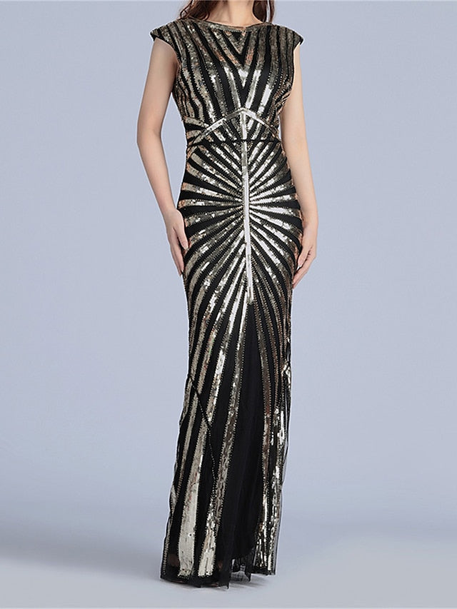 Women‘s Halloween Dress Prom Dress Party Dress Sequin Dress Long Dress Maxi Dress Silver Black Pink Sleeveless Pure Color Sequins Summer Spring Crew Neck Party Evening Party Vacation S M L XL 2XL