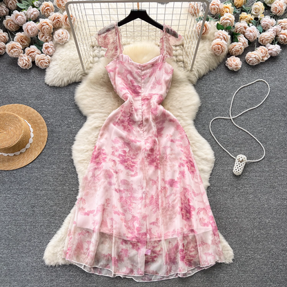 - A-line Floral Summer Dress  GEU1211