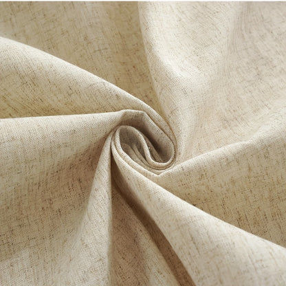 "Timeless Design" Modern Minimalist Beige Bamboo-Hemp Round Tablecloth With Tassels - Polyester, Perfect For Kitchen & Dining