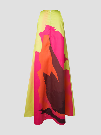 vmtvr - Loose Sleeveless Multi-Colored Round-Neck Maxi Dresses