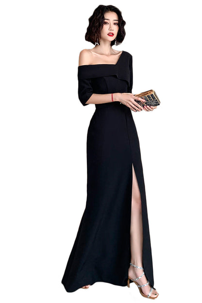 vmtvr dressBlack Evening Dress Women's New Banquet Elegant Long Elegant Dress Evening Dress