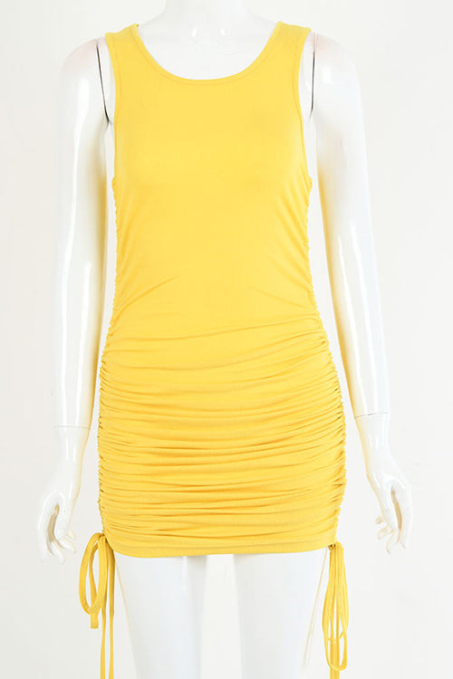 vmtvr - Drawstring Sleeveless Mini Dress