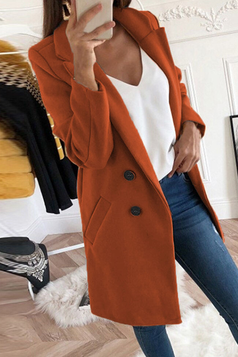 Casual Solid Patchwork Turndown Collar Outerwear(9 colors)