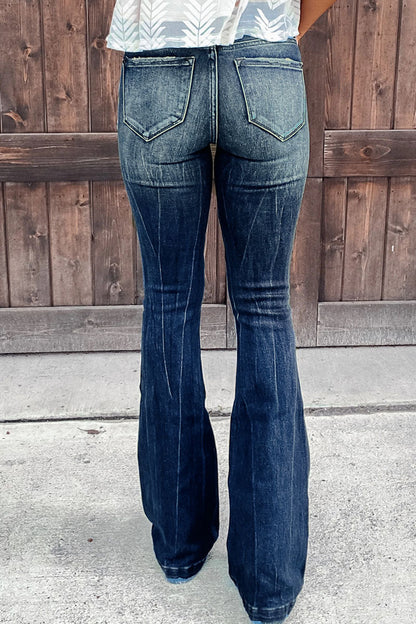 Casual Street Ripped Make Old Patchwork High Waist Denim Jeans