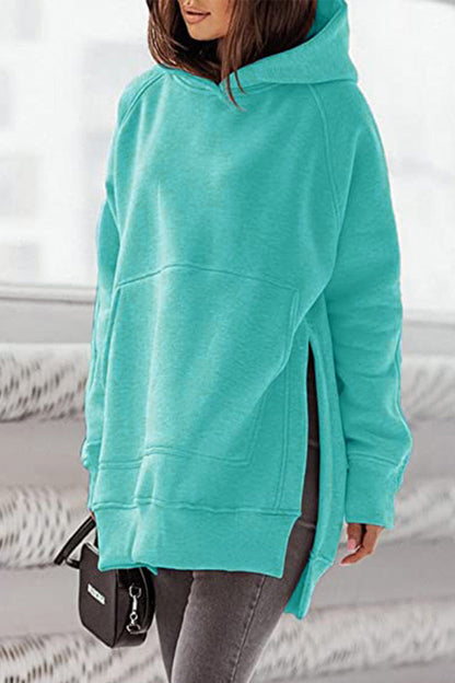 Casual Solid Solid Color Hooded Collar Tops