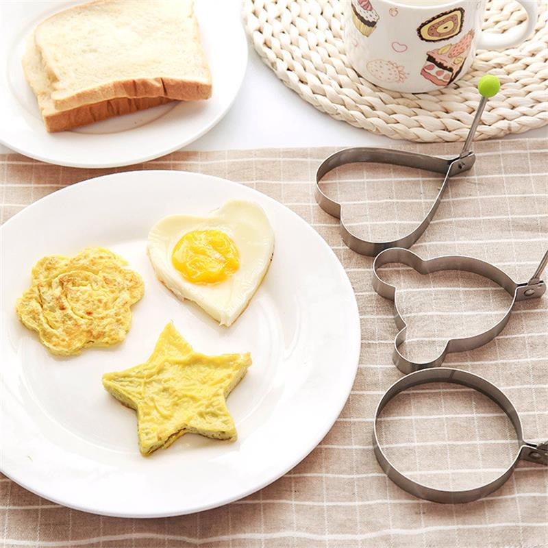 5pcs, Egg Rings, Stainless Steel Egg Cooking Rings, Pancake Mold For Frying Eggs And Omelet, Kitchen Gadgets, Kitchen Stuff, Kitchen Accessories, Home Kitchen Items