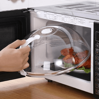 1pc Microwave Splash Cover Transparent Transparent Microwave Oven Food Cover Anti Sputtering Anti-oil Cover Reusable Airtight Food Cover Kitchen Heat Resistant Lid