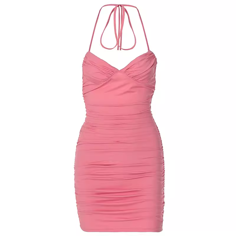 - Sexy Halter Neckline Bodycon Dress  GEU1383