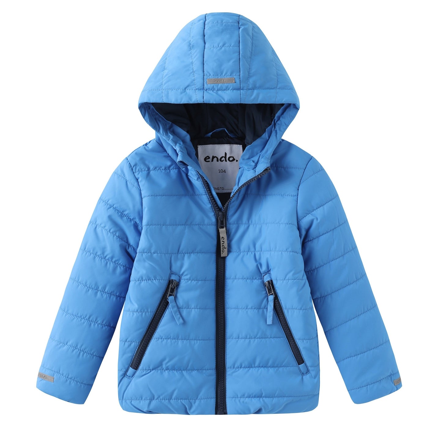 Lightweight Boys Winter Hooded Coat - Windproof, Warm, and Water-Resistant Outerwear with Adjustable Cuffs and Hem - Perfect for Outdoor Play and Casual Daily Wear