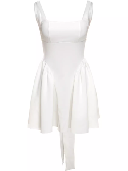 - White Backless Dress  GEU1368