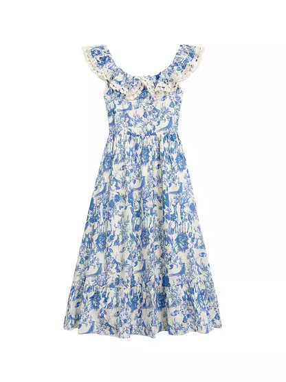 - Summer floral dress printed holiday dress  GEU1450