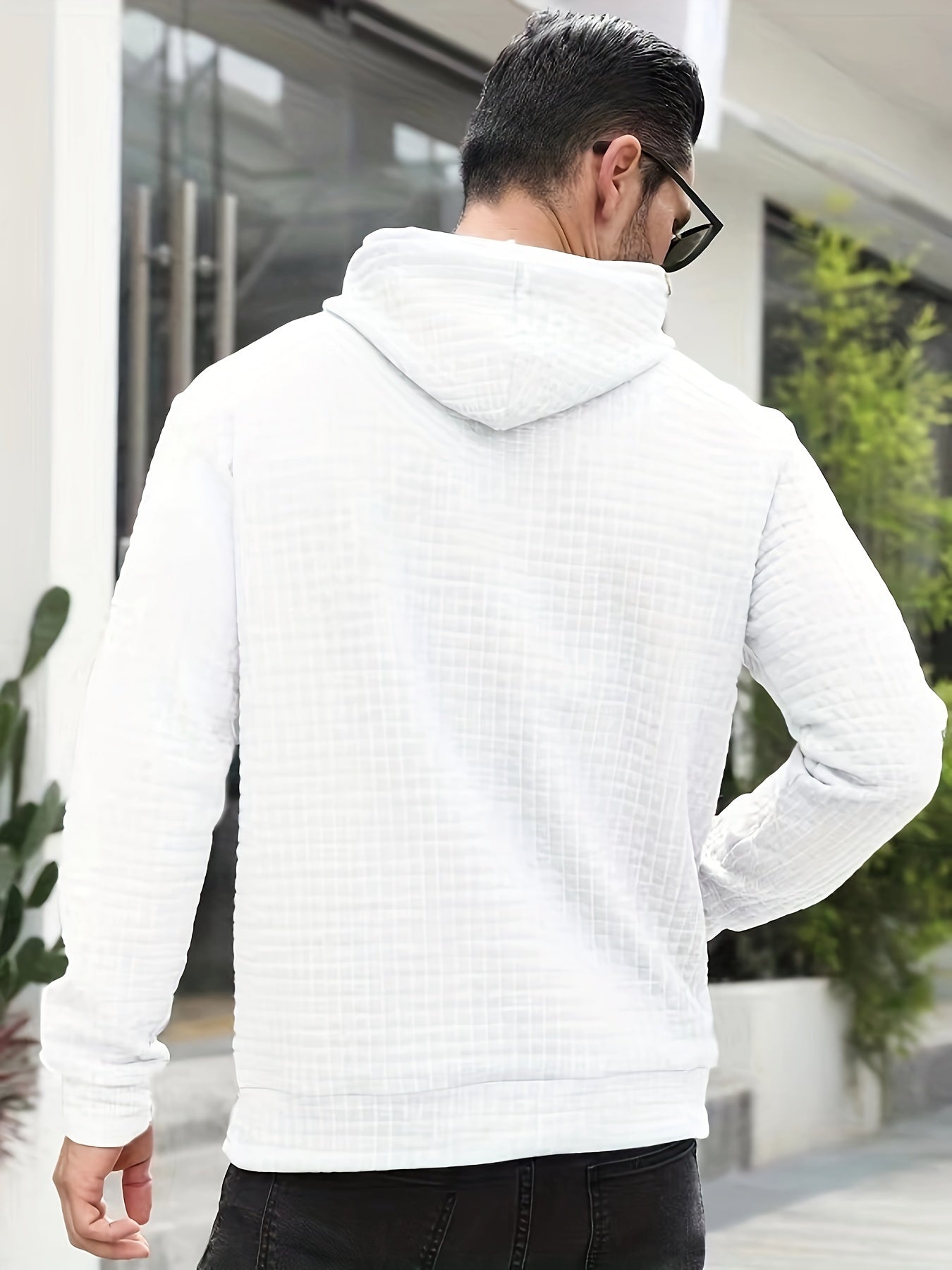 Mens Solid Color Hoodie - Ultra-Soft & Loose Fit - Trendy Hooded Pullover for Casual Autumn & Winter Wear - Durable Seasonal Essential