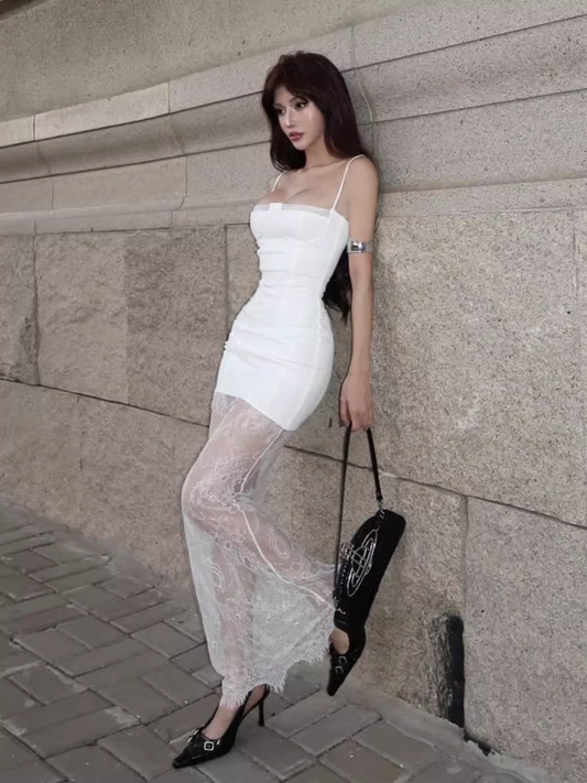 - Sexy White Bodycon Dress   GEU1369