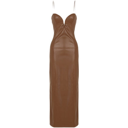 Bela Leather Maxi Dress