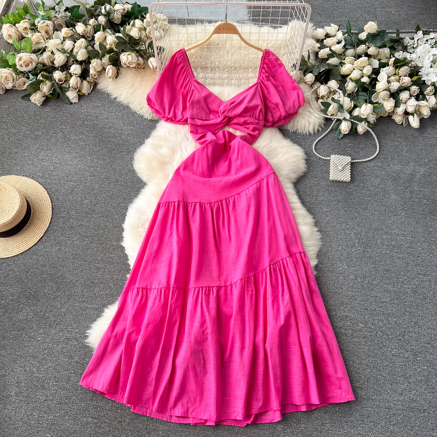 - Sexy A-line Summer Dress   GEU1170