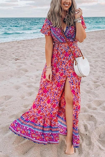 vmtvr - Bohemian Floral Maxi Dress