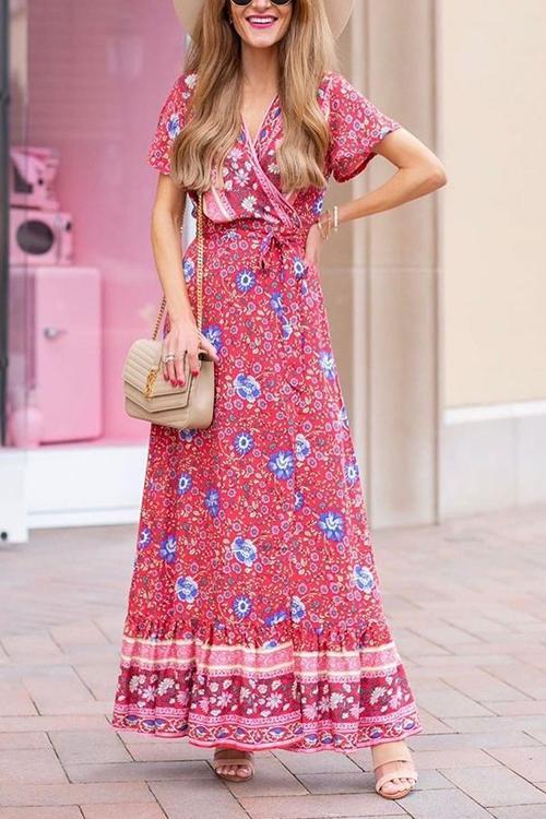 vmtvr - Bohemian Floral Maxi Dress