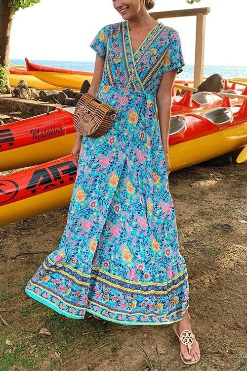 vmtvr - Bohemian Floral Maxi Dress