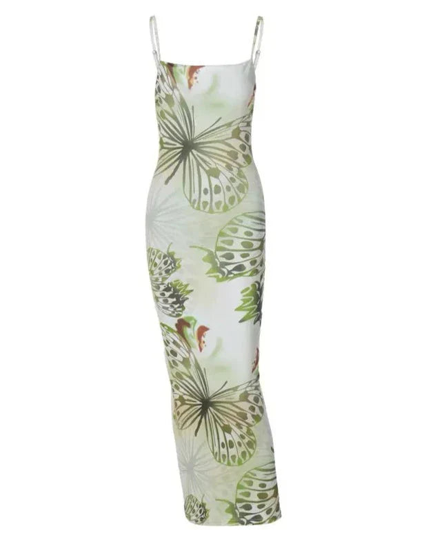 Devorah Butterfly Print Maxi Dress